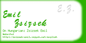 emil zsizsek business card